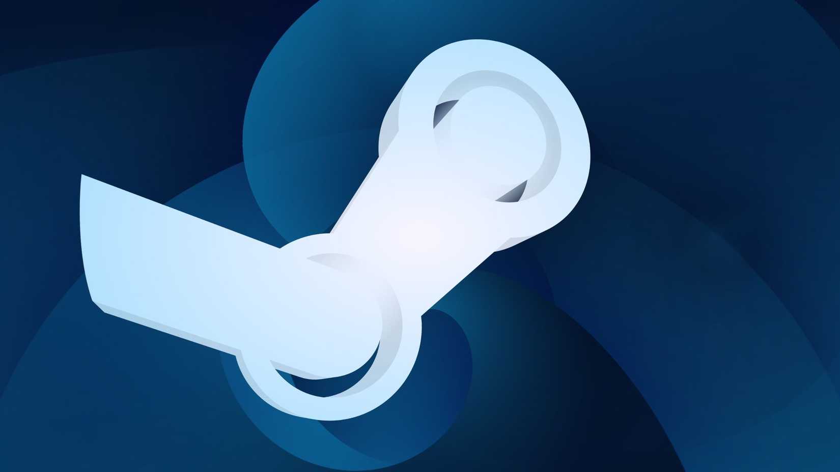 Steam logo on dark background