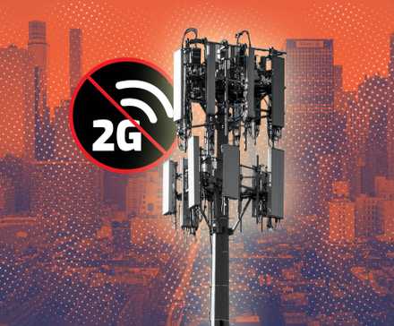 imagem de torre de celular com símbolo 2G riscado