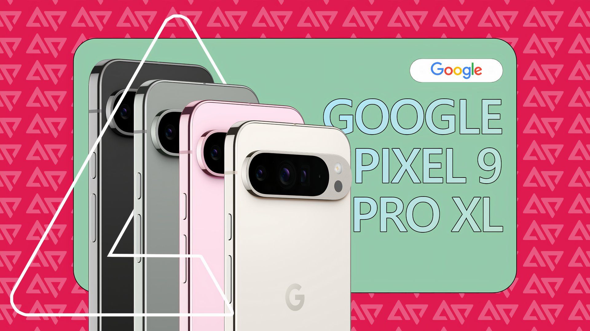 4 dispositivos Google Pixel 9 Pro XL em cores diferentes.