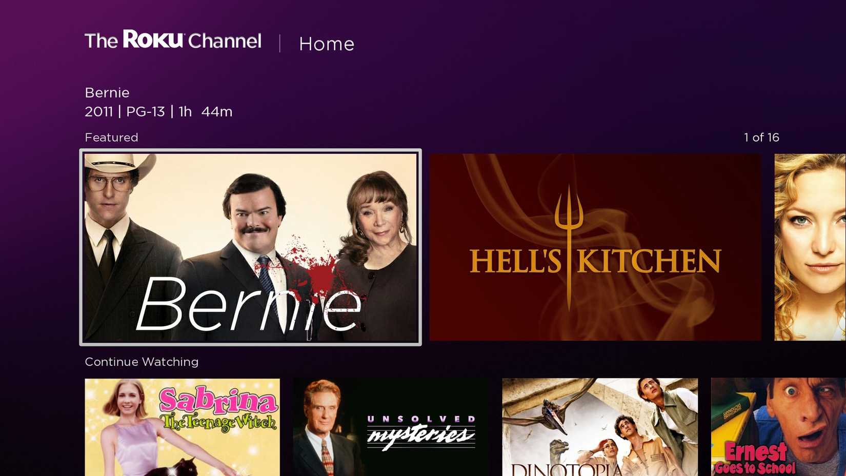 Canais de TV ao vivo em Roku