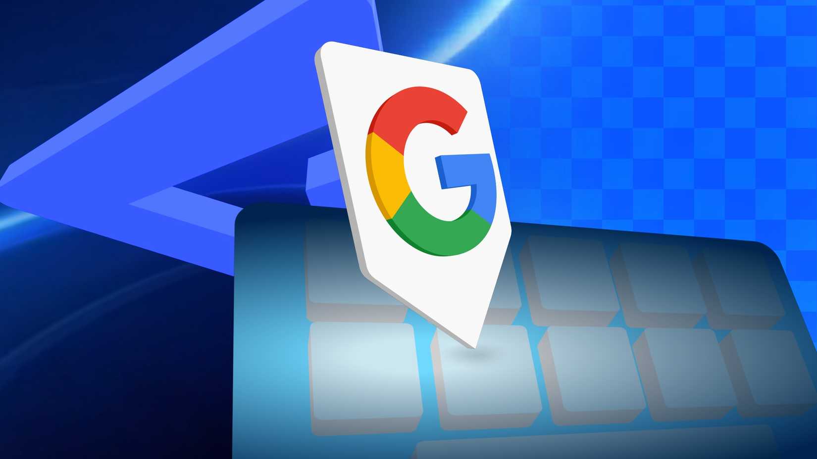 The Gboard logo, and a keyboard behind it