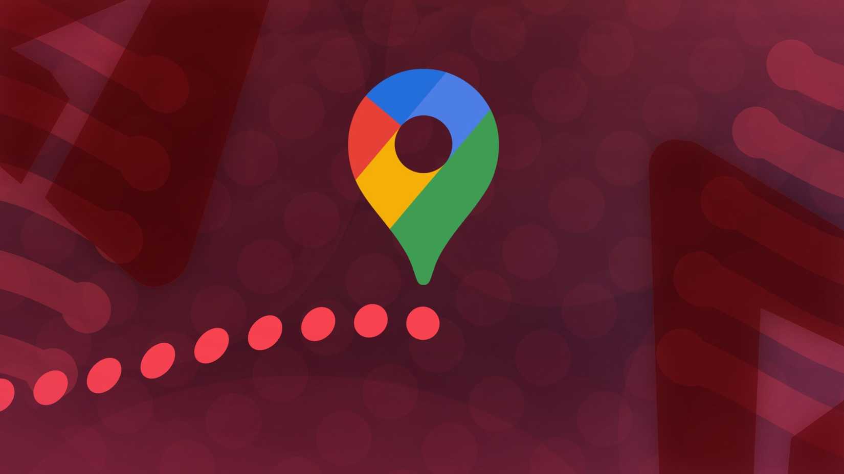 The Google Maps icon against a red background