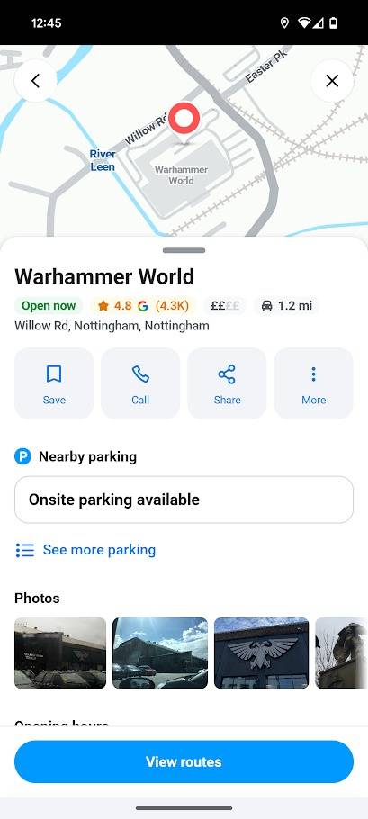 screenshot of waze app on android