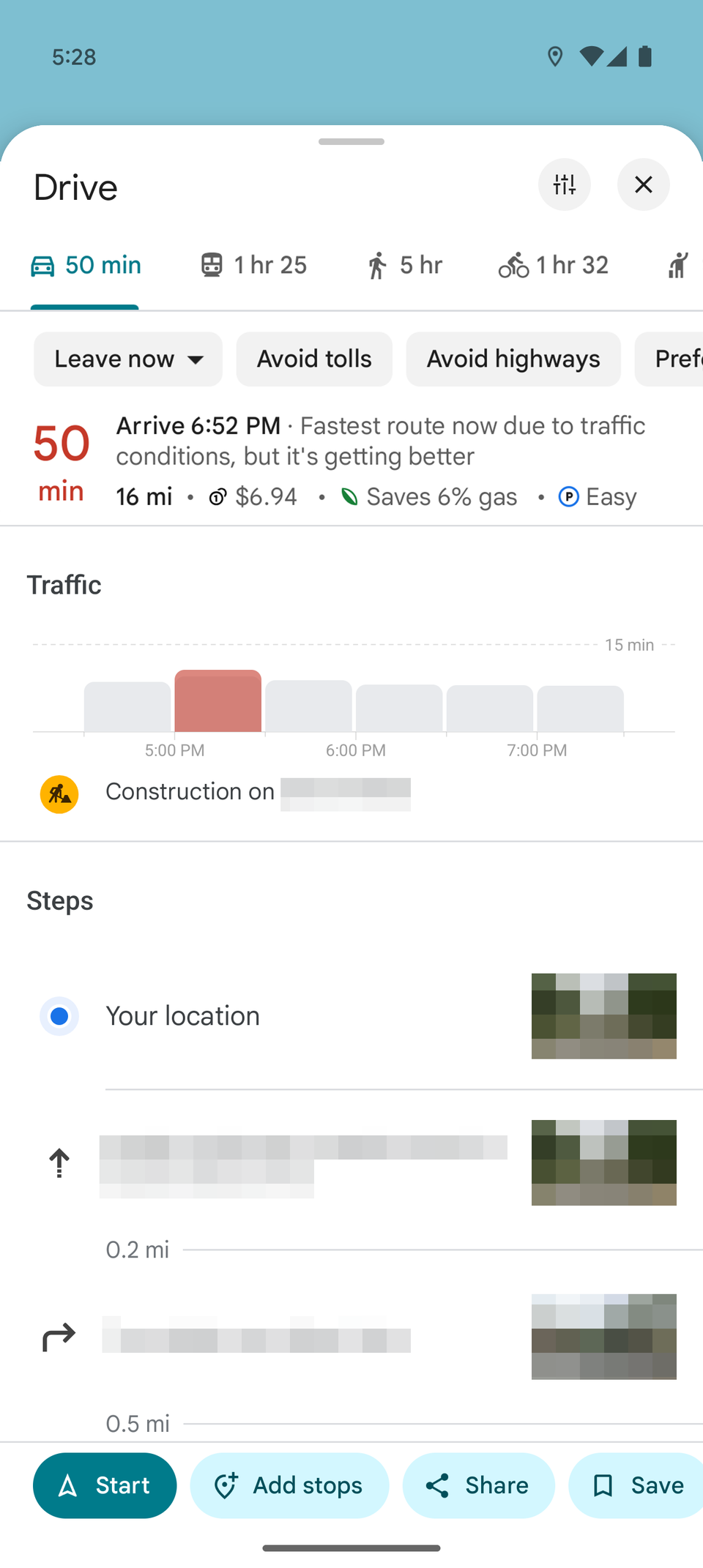 Google Maps is getting more specific about route overviews