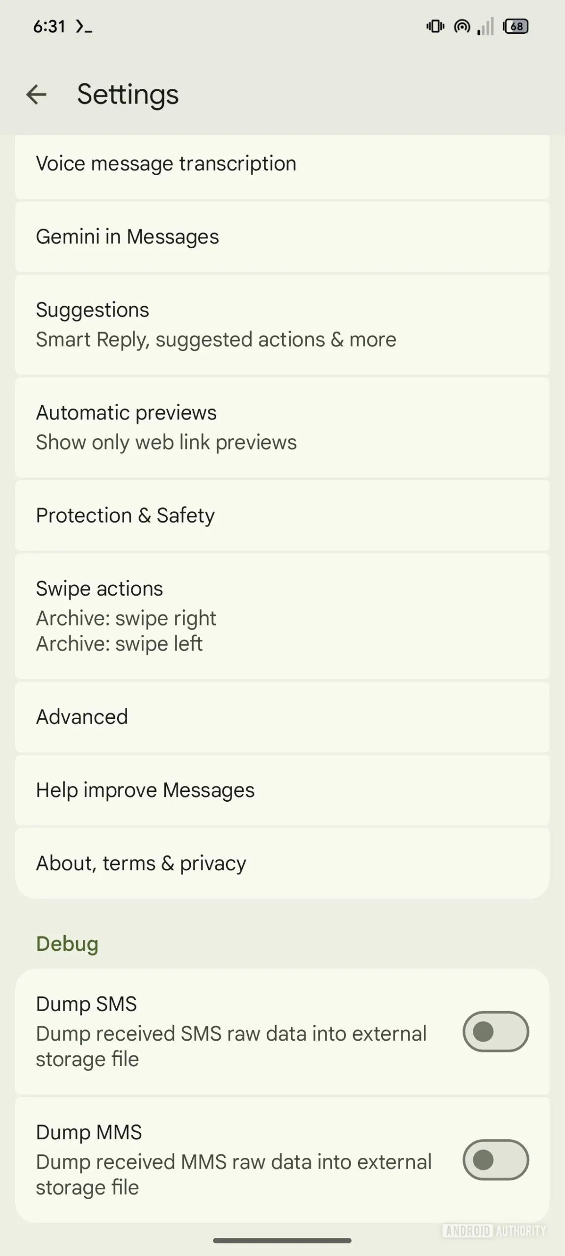Google Messages is getting a settings overhaul in Android 16