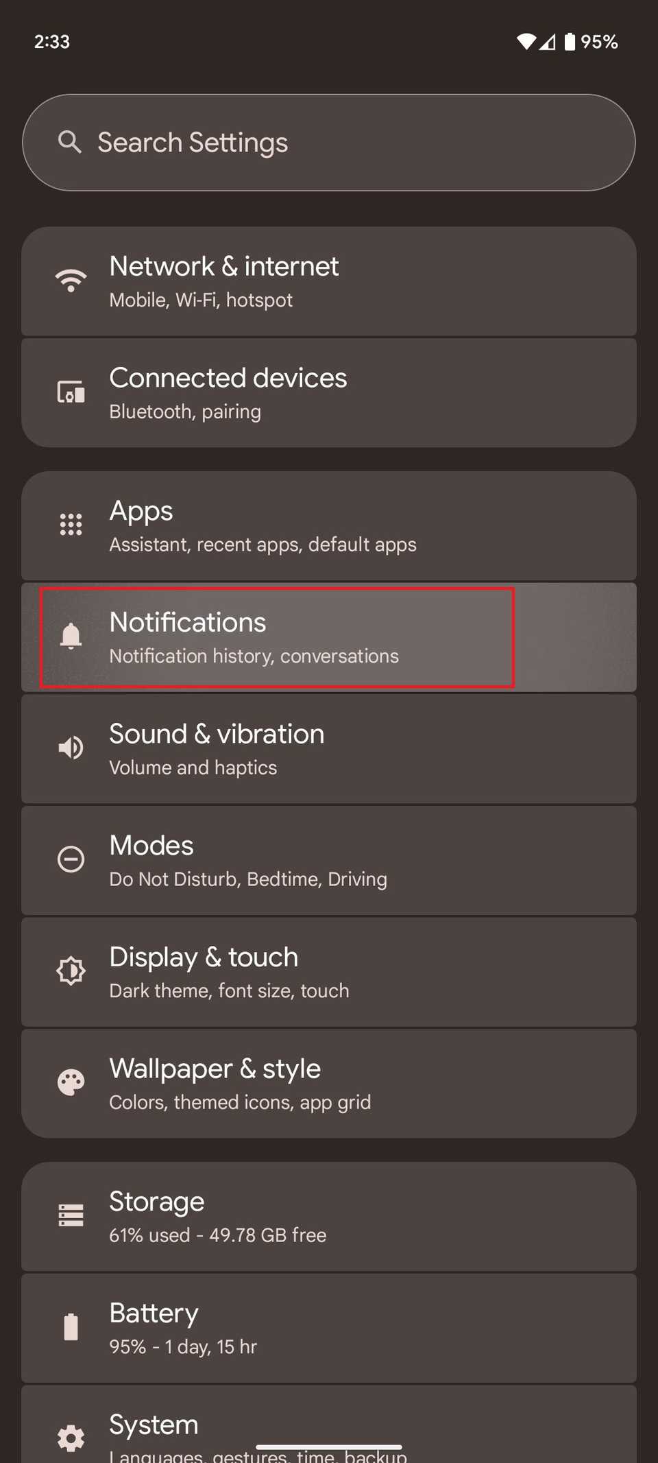 Android: How to turn on lock screen notifications