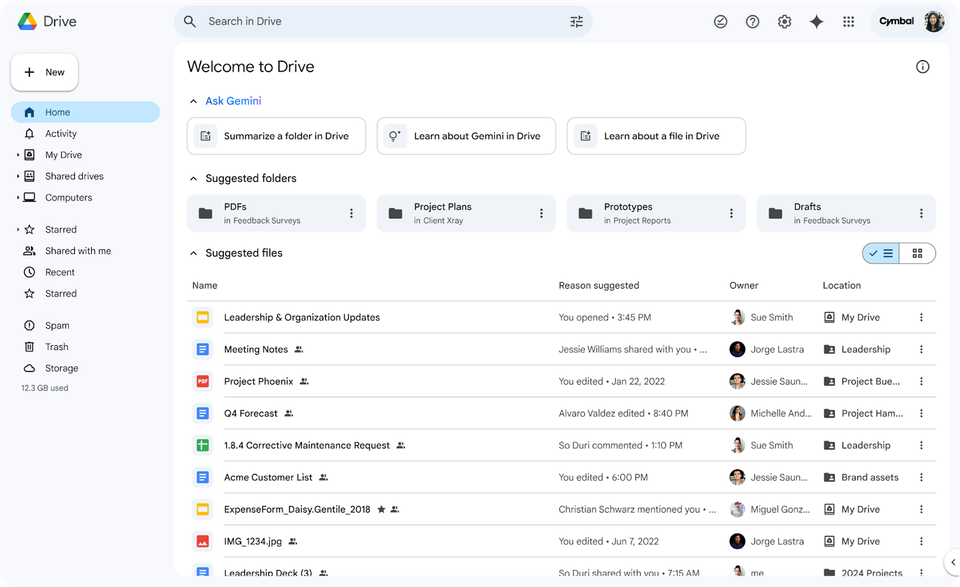New contextual chips in Google Drive will 'nudge' you to use Gemini