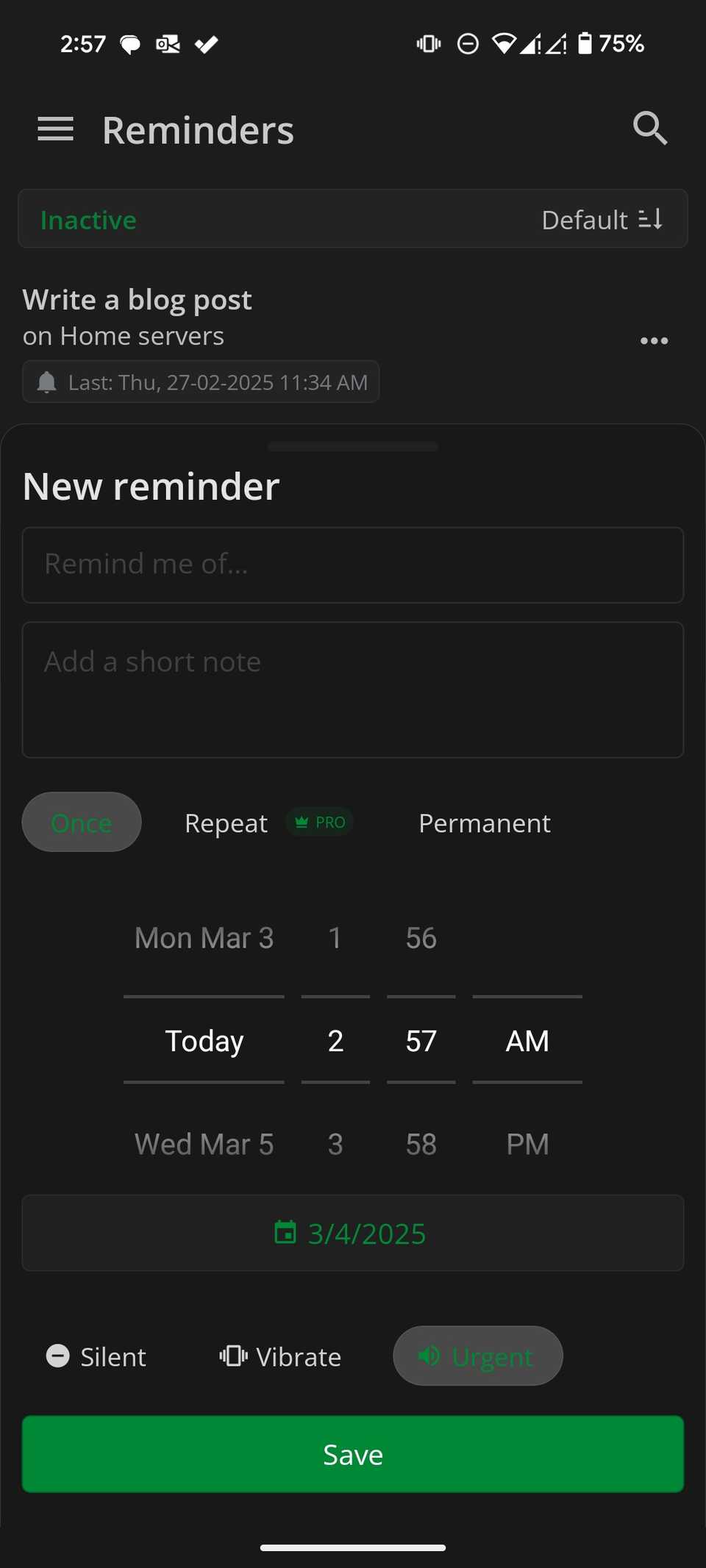 Add task in notesnook