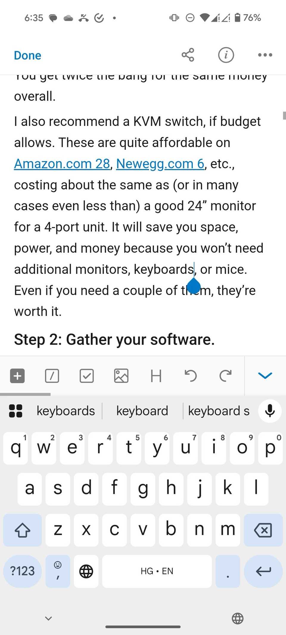 formattazione in UpNote