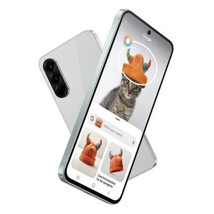 O Galaxy A56 em um fundo branco