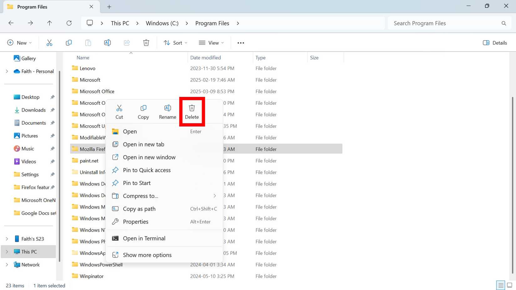 Microsoft Windows: How to locate and remove folders