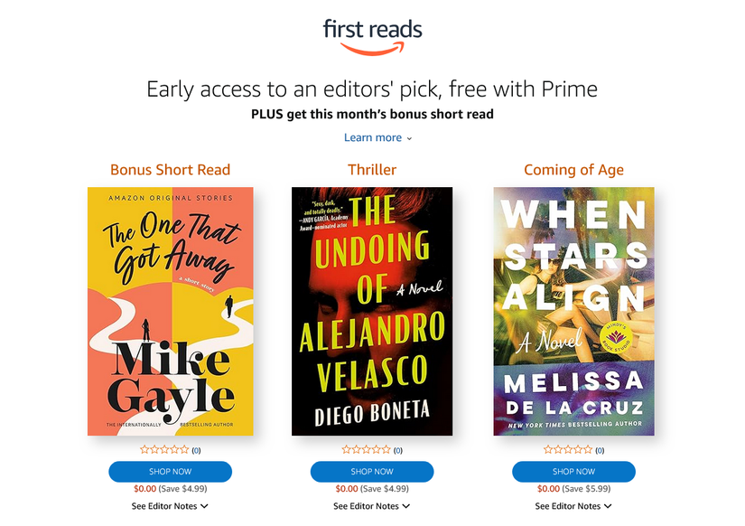 Amazon First Reads Program Don't forget to grab your two free Kindle e-books for April if you're a ...