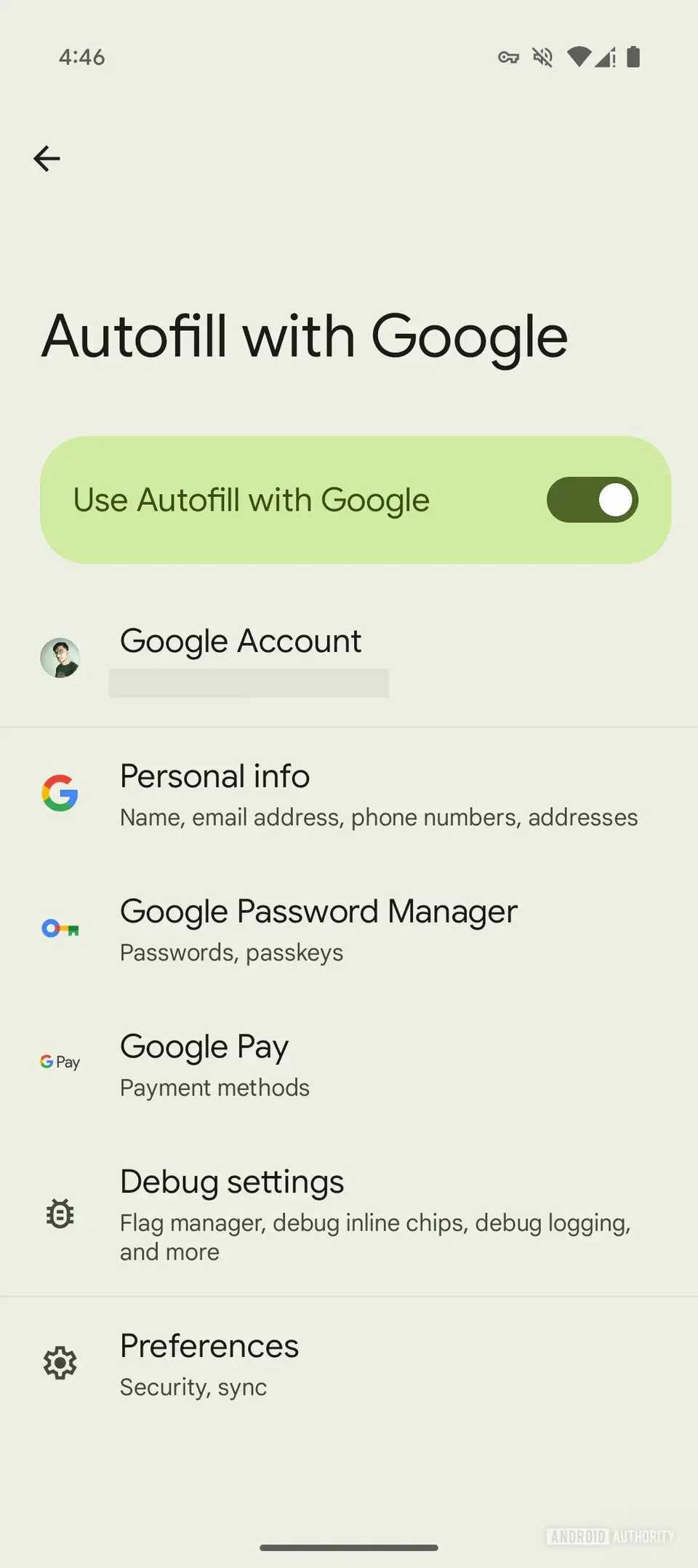 Auto Fill Ui Autofill with Google has a better UI incoming