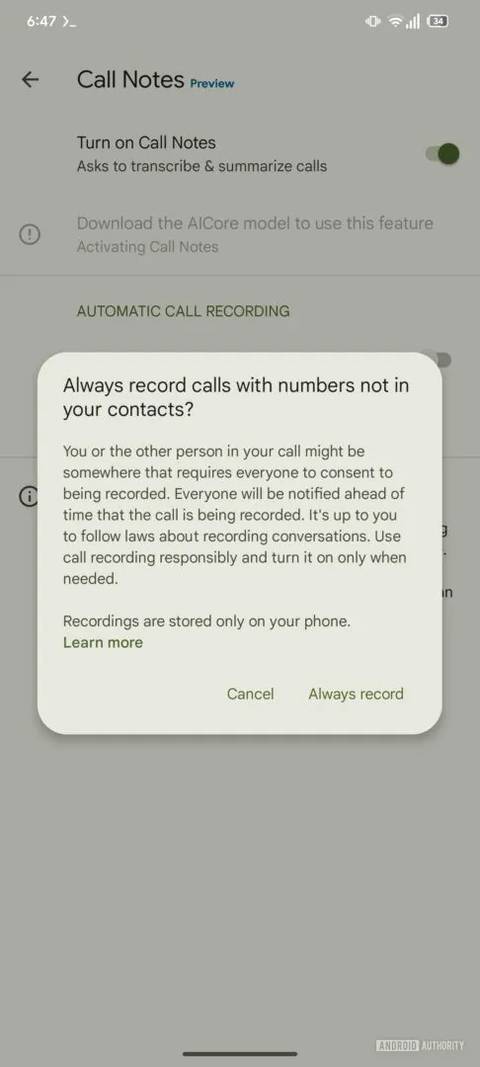 Google may finally bring automatic call recording to the US
