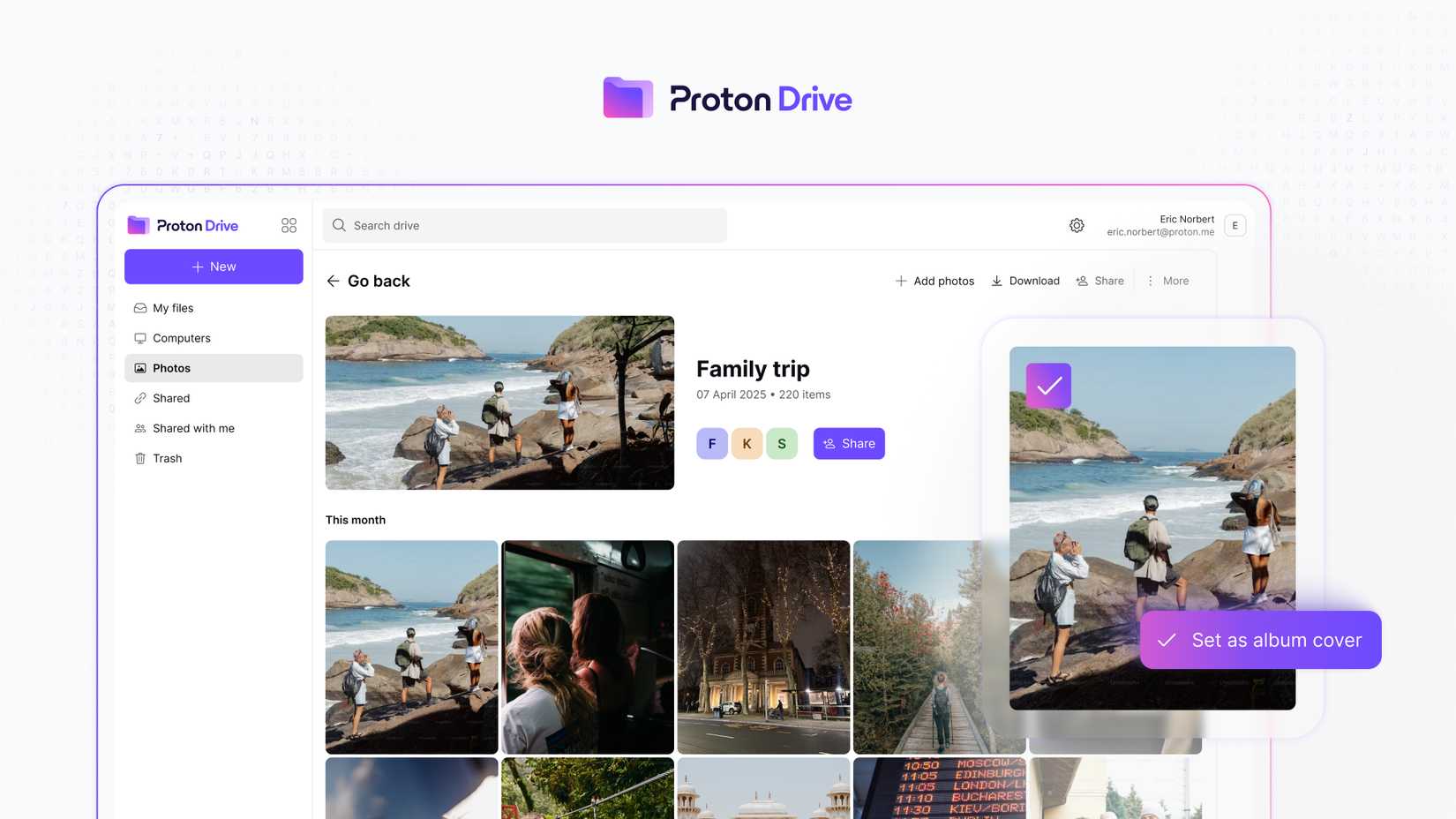 Proton Drive's newest features have Google Photos squarely in their sights