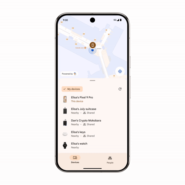 Device Found Gui Google's rebranded Find My Device app finally includes UWB support