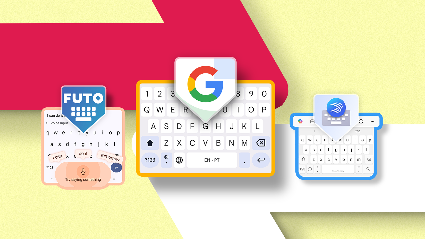 Revise depois de usar o teclado FUTO, Gboard e Swiftkey por um mês