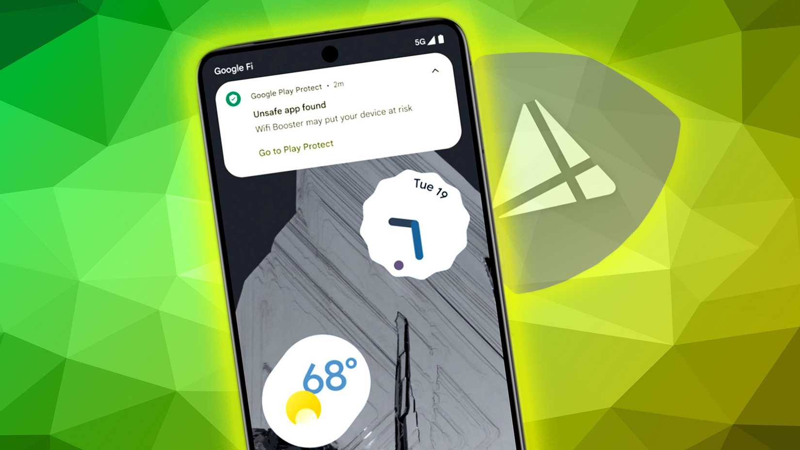Уведомление Google Play Protect об обнаружении небезопасного приложения Уведомление Google Play Protect об обнаружении небезопасного приложения