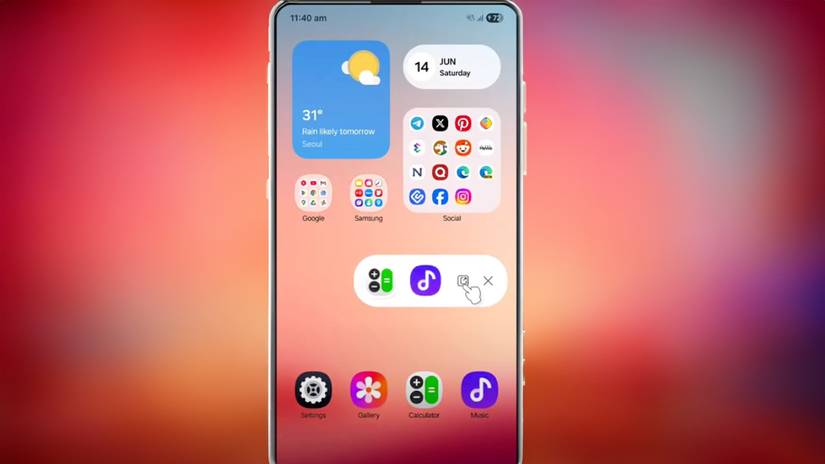 uma tela de celular demonstrando o recurso Abrir tudo