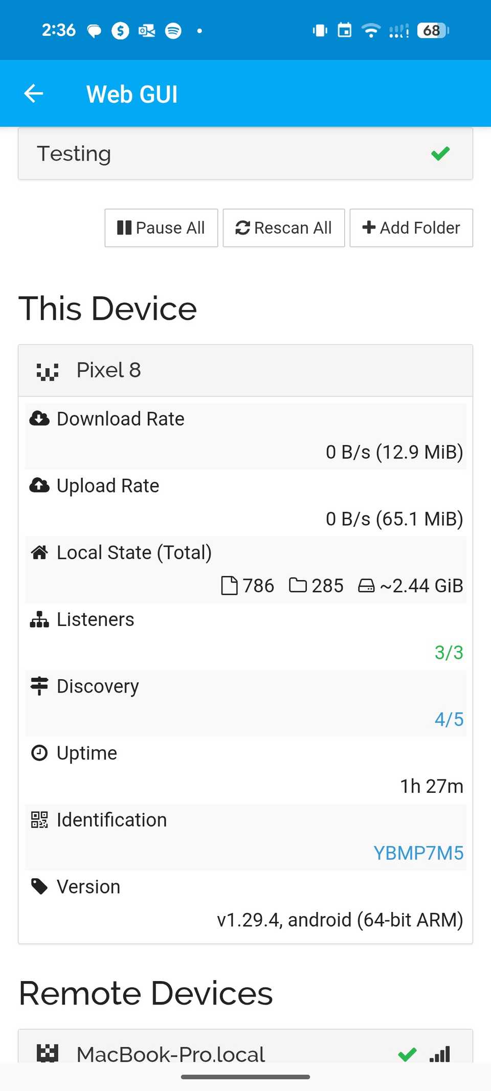 Portale web di sincronizzazione