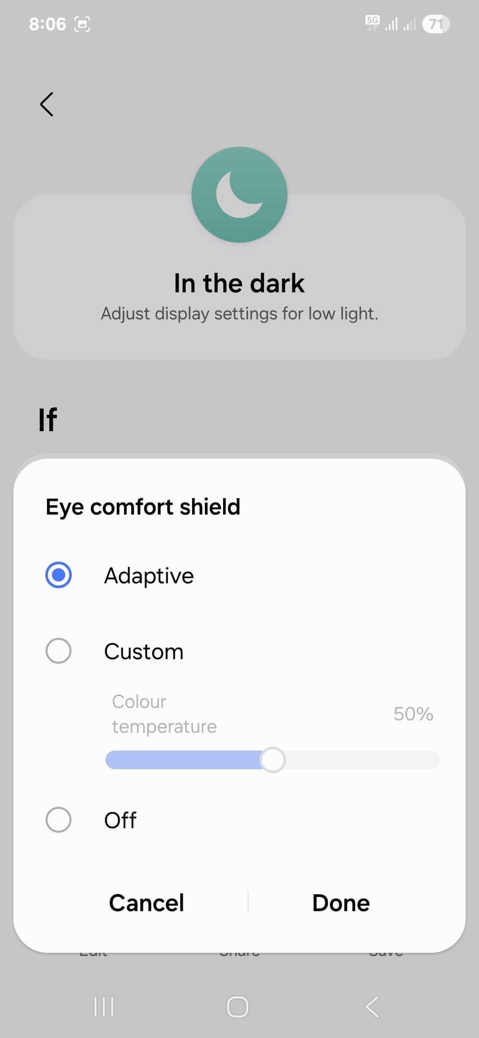 sleep routine conditions