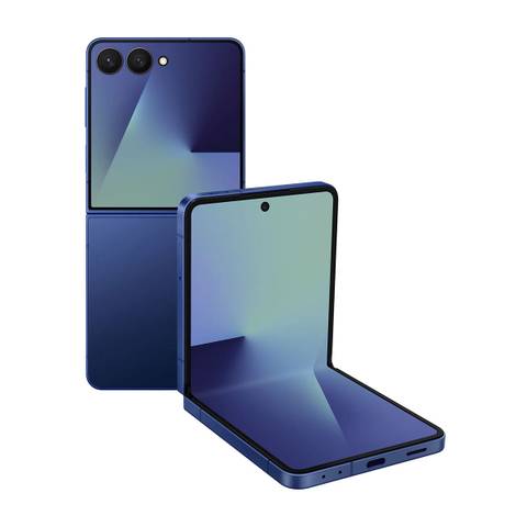 Two Galaxy Z Flip 7 models shown in a render against a white background.