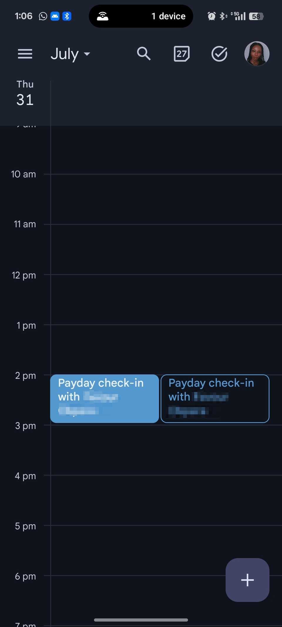 I by no means concept Google Calendar may repair a damaged middle till I noticed my buddy's secret setup Payday check-in Google Calendar event logged for July 31