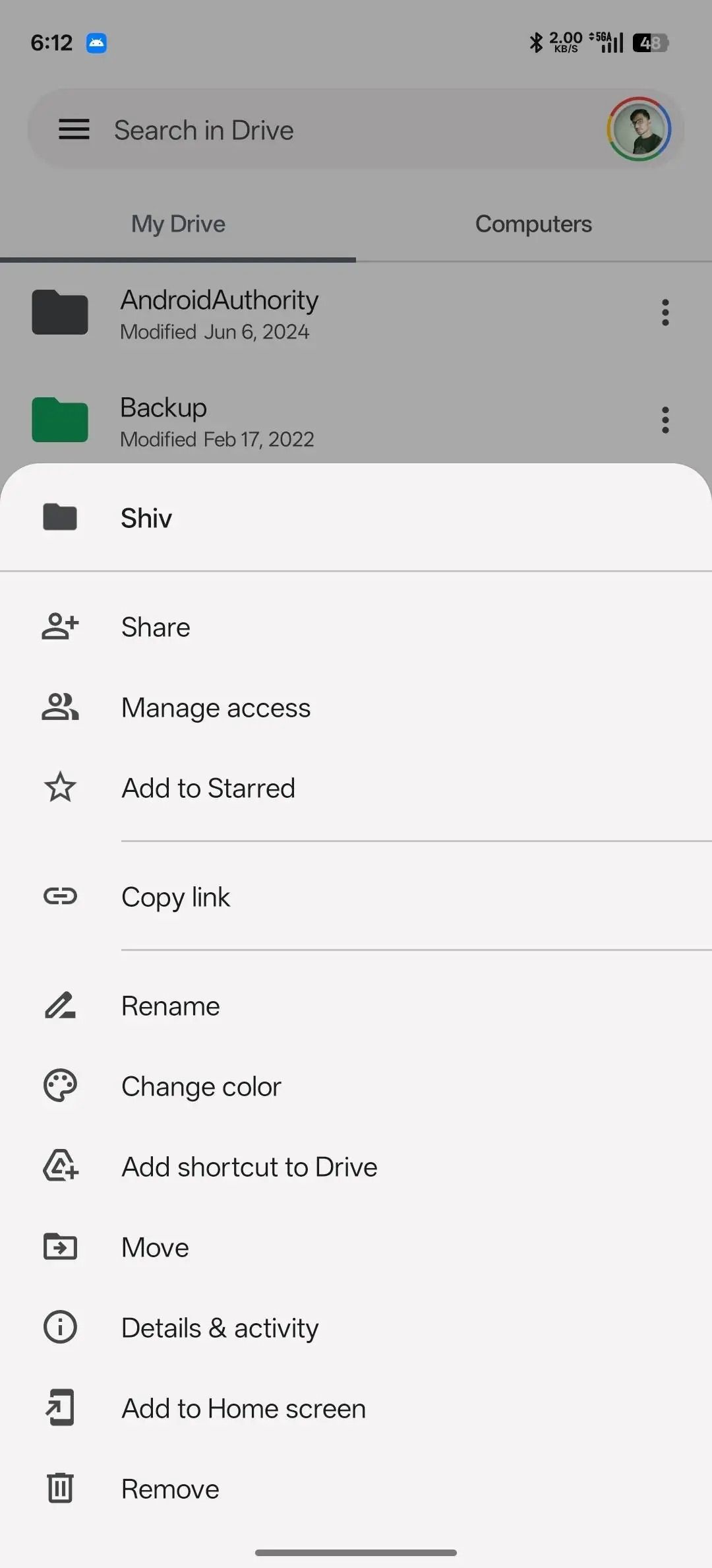 Google Drive's redesign is slowly spreading to all corners of the app