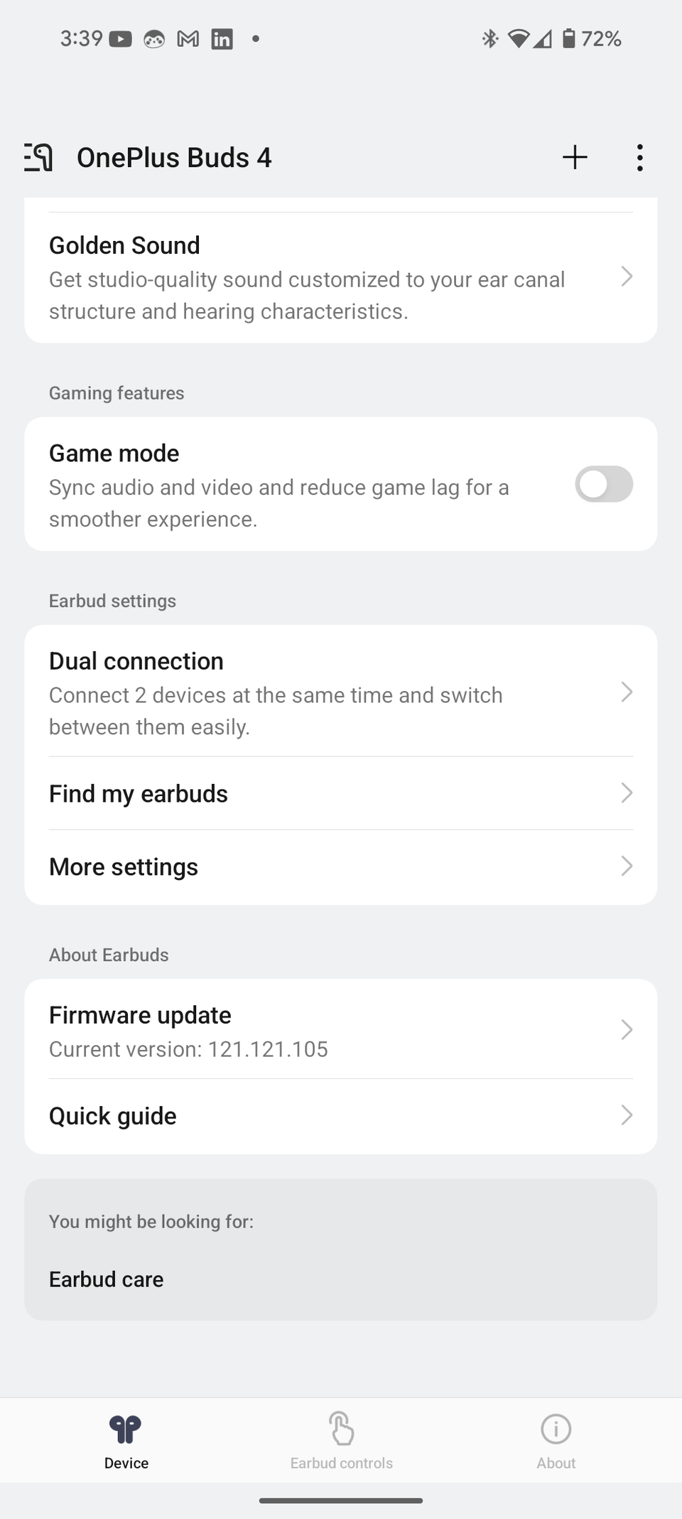 OnePlus Buds 4 Hey Melody Options