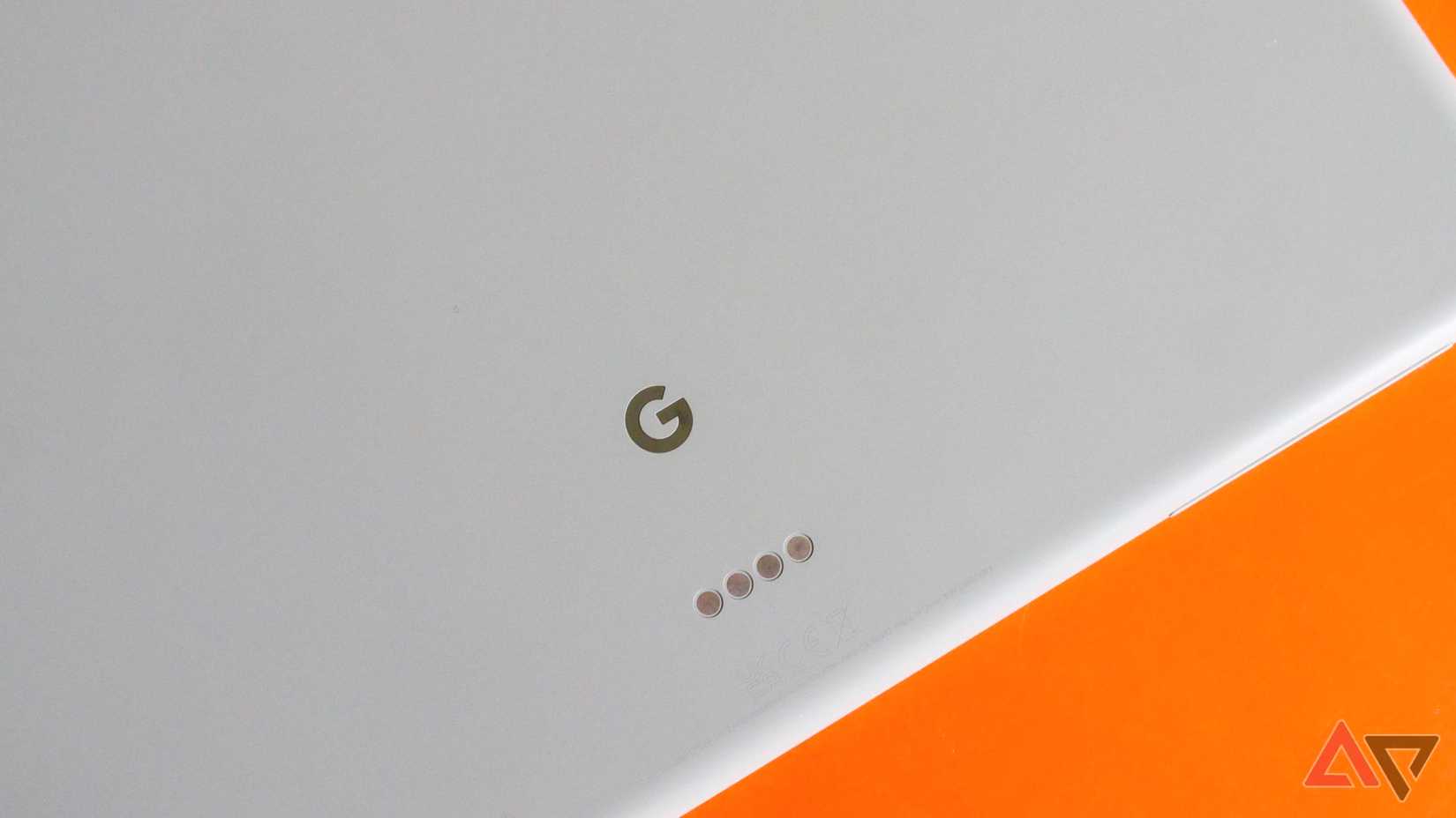 Closeup of Pixel Tablet's magnetic connectors
