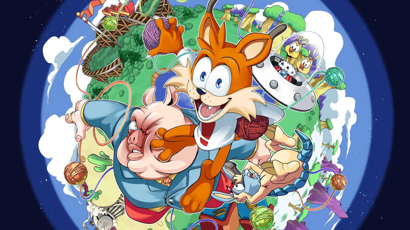 Key art for Bubsy in: The Purrfect Collection
