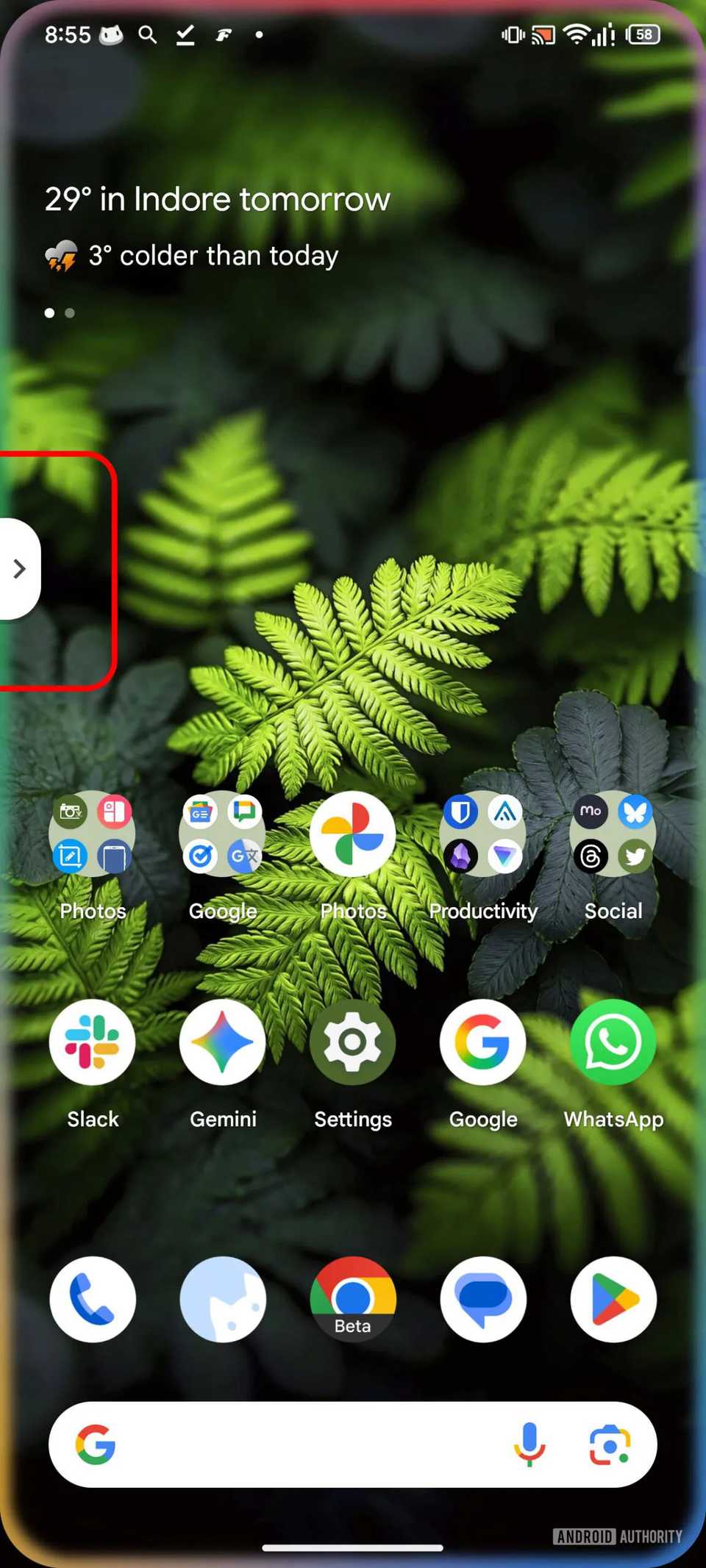 Pulsante nascosto di Live Translation.