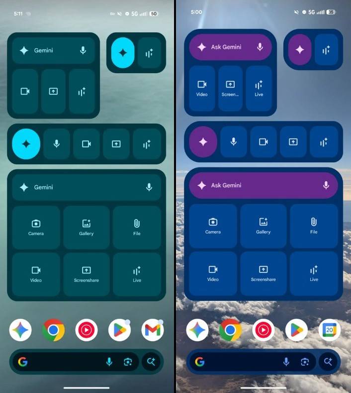 Gemini’s latest Android update gives its homescreen widget a fresh look