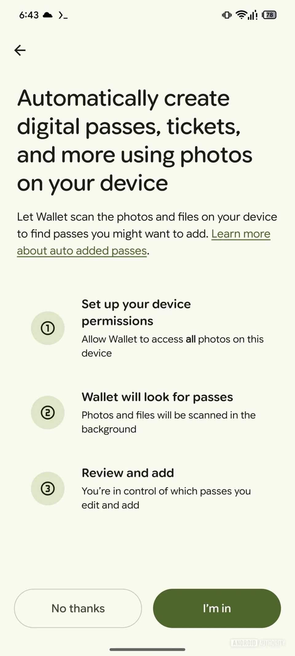 Google Wallet will soon scan your gallery for passes