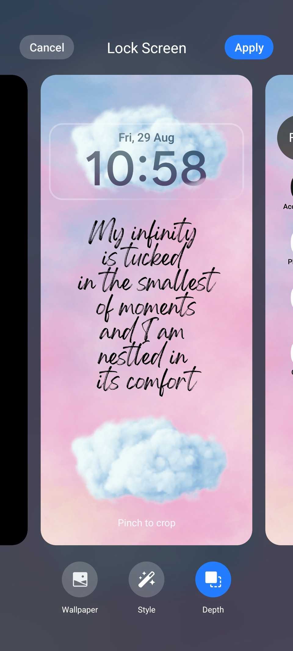 Applying wallpaper created in Canva to Android Lock Screen