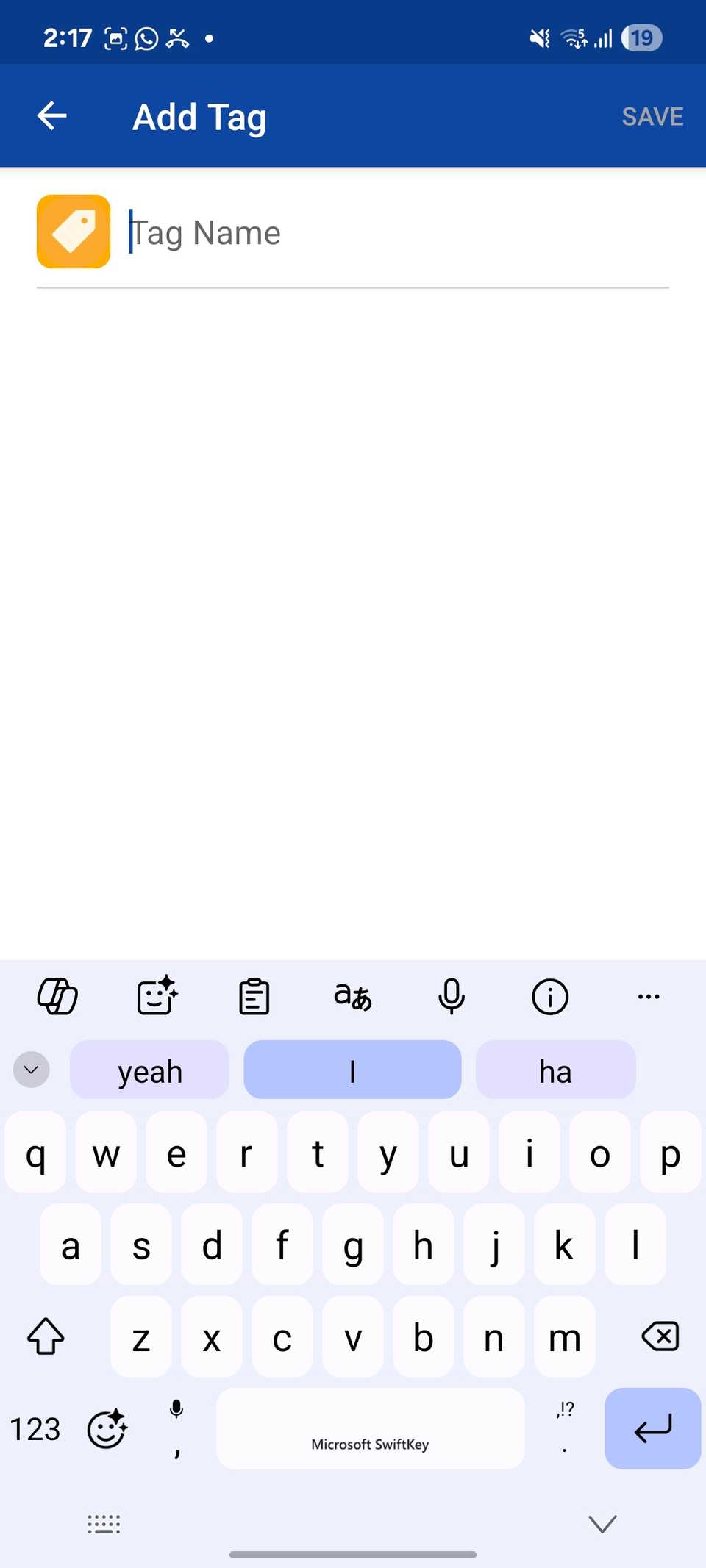 Enpass crea un nuovo tag