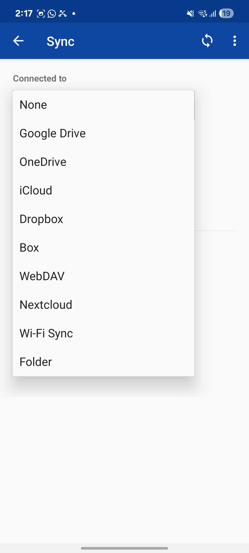 Passa alle opzioni di archiviazione cloud