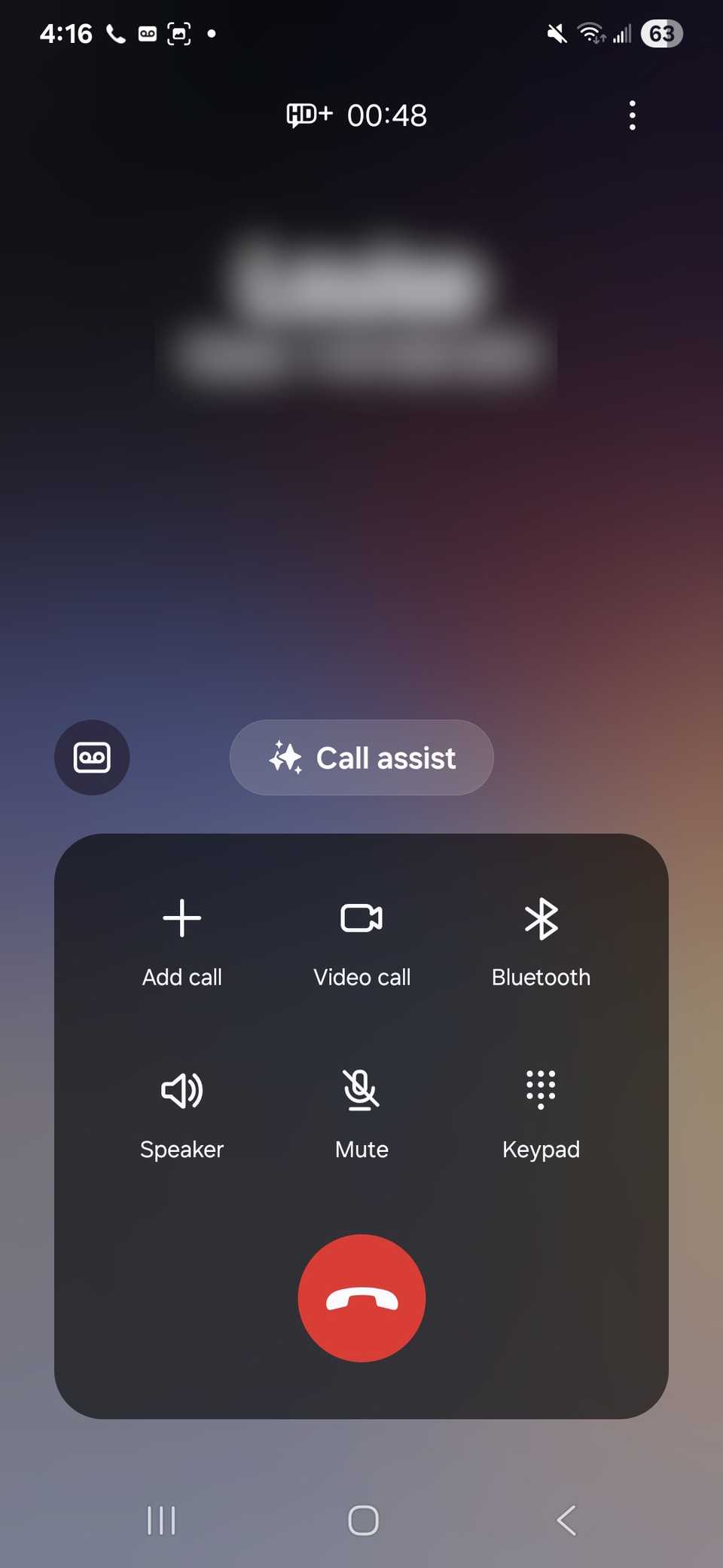 Disattivata la funzione di registrazione delle chiamate durante una chiamata su un telefono Samsung Galaxy