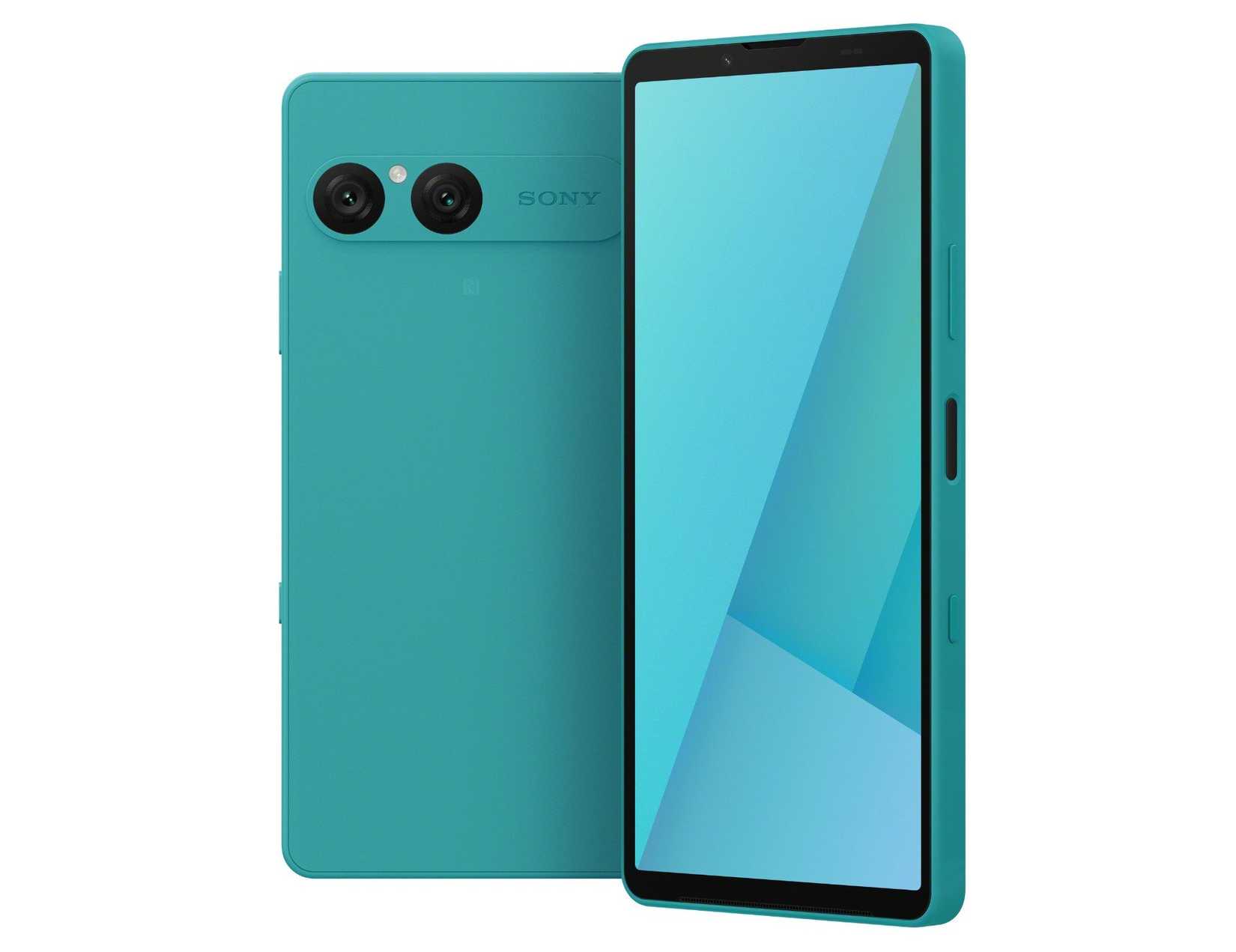 A render of the upcoming turquoise Sony Xperia 10 VII.