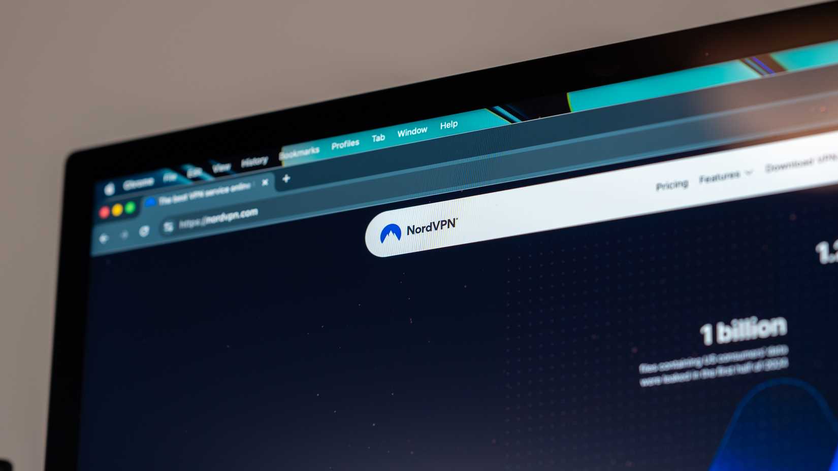 NordVPN logo shown on the company website