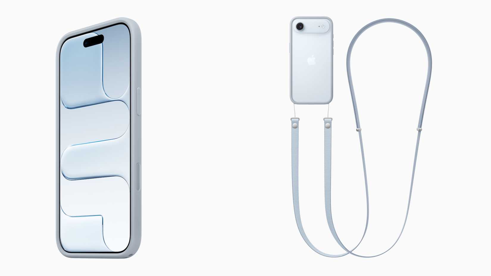A press image of the Apple iPhone 17 Air's Bumper case and crossbody strap