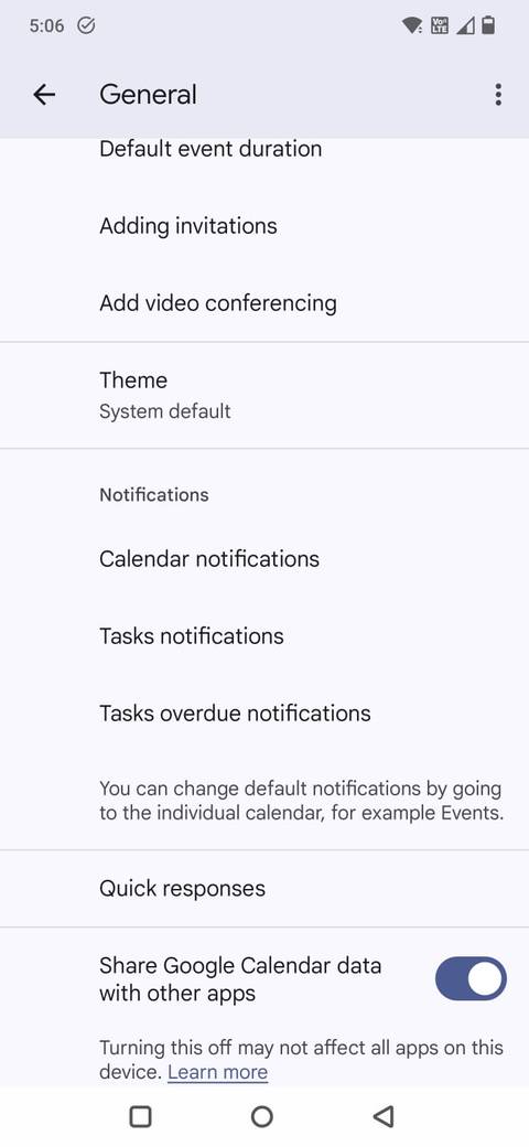 屏幕截图在Google日历中显示日历通知和任务