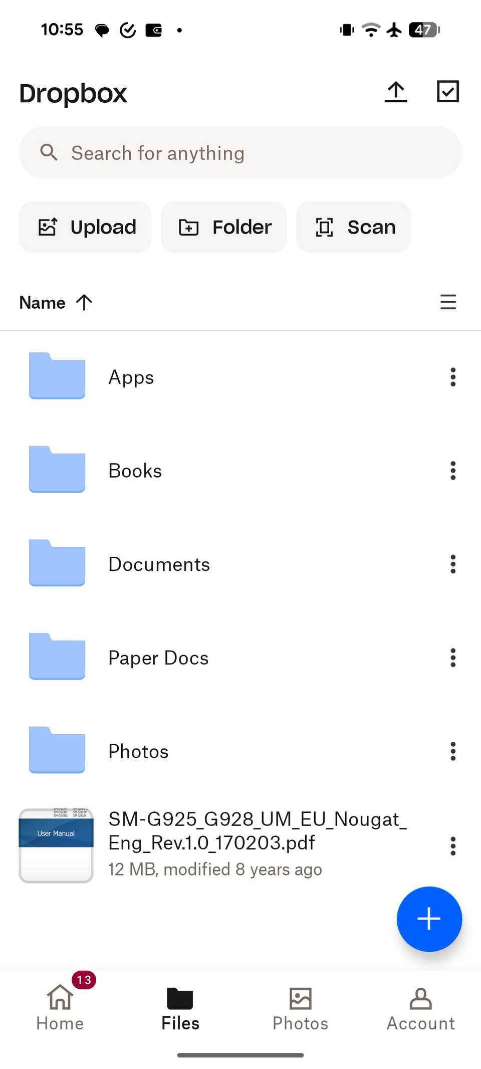 Dropbox para casa