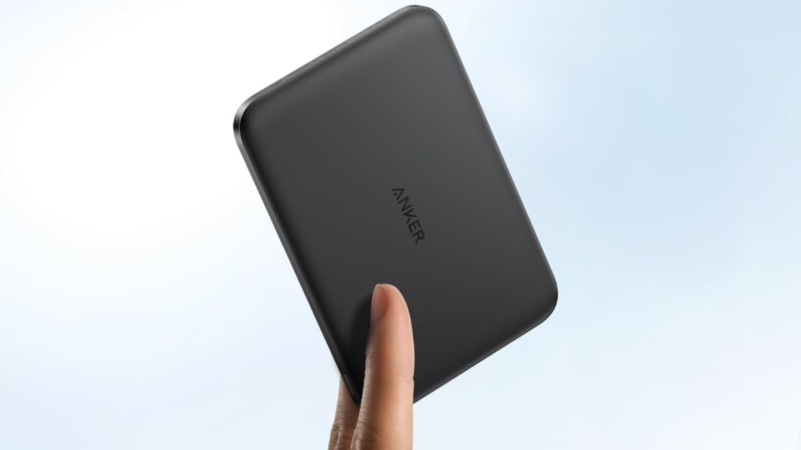 Anker Nano Power Bank in between fingers