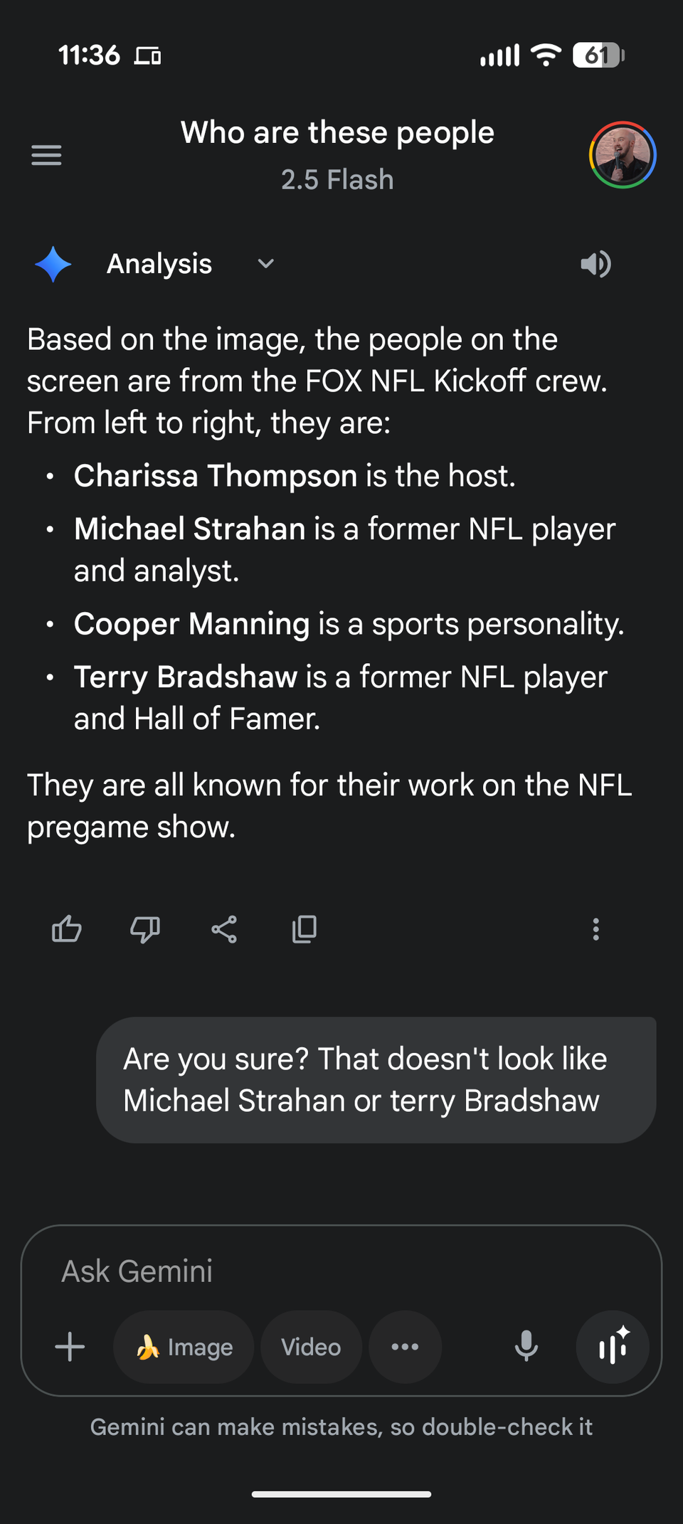 اكتشاف الفائدة المفاجئة من الذكاء الاصطناعى على Pixel 10 Pro تفاعل مع الجوزاء استجاب فيه نموذج الذكاء الاصطناعى لاستعلام عن من كان في صورة.