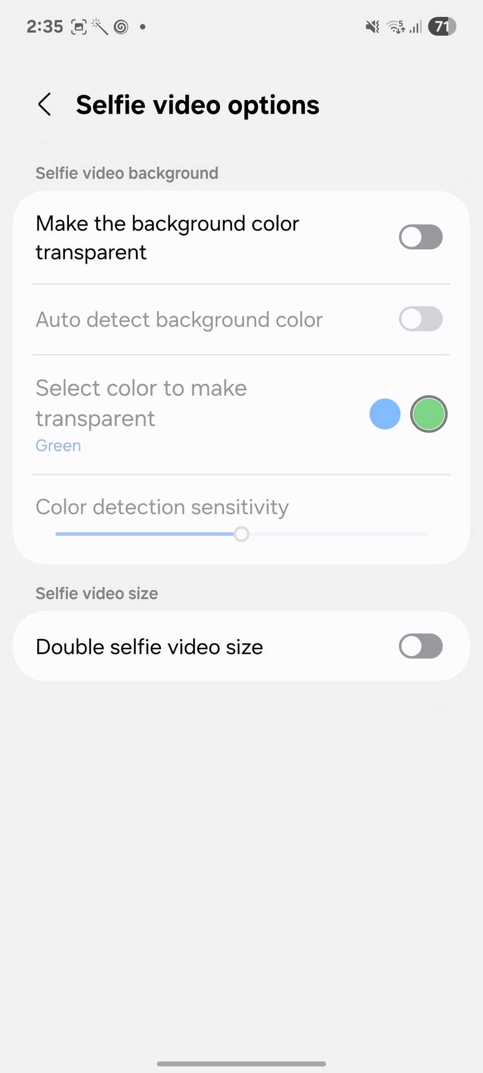 Good Lock selfie options