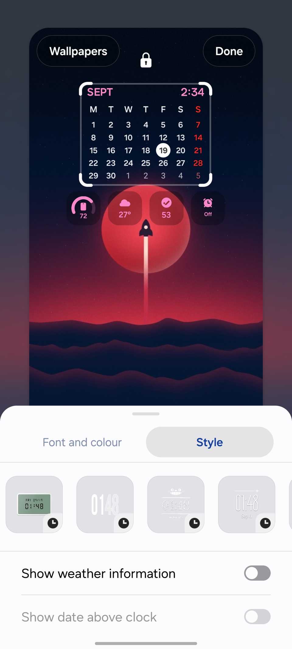 Good Lock AOD options