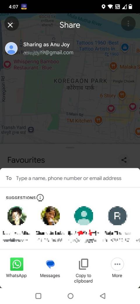 I by no means anticipated Google Maps to turn out to be my favourite go back and forth making plans app Screenshot showing the sharing options in Google Maps