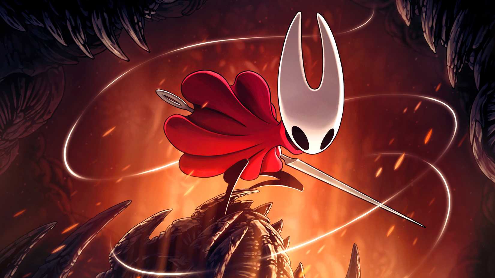 The launch trailer key art for Hollow Knight: Silksong