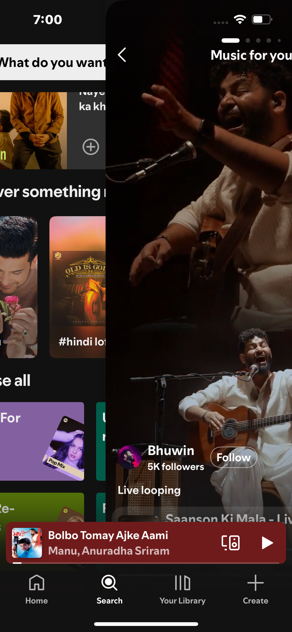 Captura de tela Running Spotify no iPhone